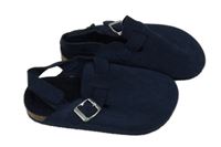 Nové - Tmavomodré semišové bačkory vel.31