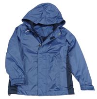 Modrá šusťáková jarní funkční bunda s kapucí Crivit