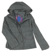 Šedá plátěná jarní bunda s kapucí  S. Oliver