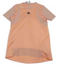 Lososovo-růžové sportovní funkční tričko Adidas