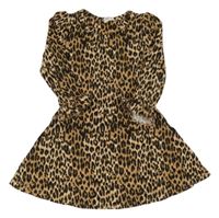 Hnědo-černé leopardí šaty River Island