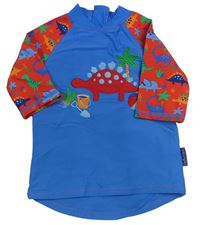 Modro-červené UV tričko s dinem Jojo Maman Bébé