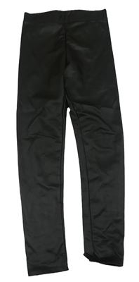 Černé koženkové legíny H&M