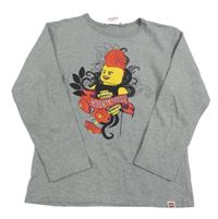Šedé triko s potiskem Lego wear
