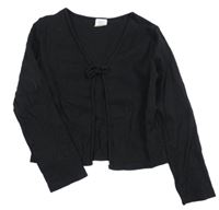 Černý žeborvaný cardigan Zara