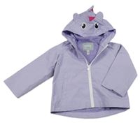 Lila šusťáková jarní nepromokavá bunda s kapucí - jednorožec Regatta