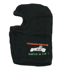 Černá bavlněná kukla s potiskem 