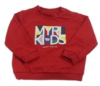 Červená mikina s nápisem Mayoral