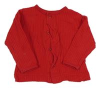 Červené žebrované propínací triko M&S