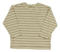 Béžovo-hnědé pruhované triko Name it