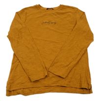 Rezavé žíhané triko s nápisem George