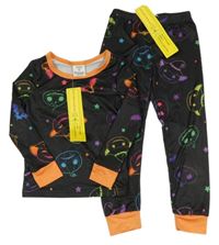 Nové - černo-oranžové pyžamo s dýněmi Shein