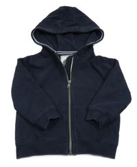 Tmavomodrá propínací mikina s kapucí M&S