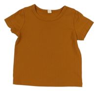 Rezavé žebrované tričko 