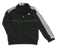 Černá šusťáková sportovní bunda s logem Adidas
