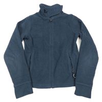 Tmavomodrošedá fleecová propínací crop mikina Bench