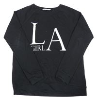 Černá lehká mikina s nápisem H&M