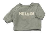 Khaki mikina s nápisem H&M