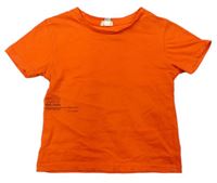 Oranžové tričko s nápisem River Island