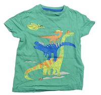Zelené tričko s dinosaury zn. M&S