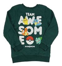 Tmavozelená mikina s Pokémony zn. George 