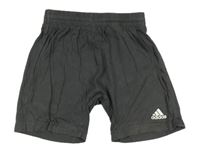 Šedé bavlněné kraťasy s logem Adidas