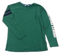 Tmavozelené triko s nápisem M&S