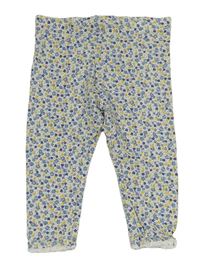 Bílé legíny s kytičkami Mothercare