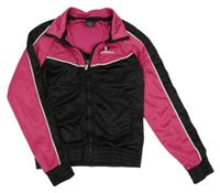 Černo-růžová propínací sportovní mikina s logem Donnay