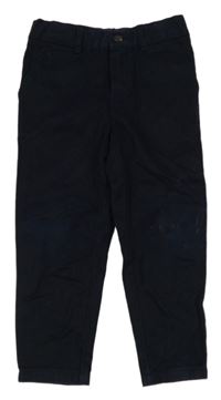 Tmavomodré plátěné chino kalhoty Tizzas