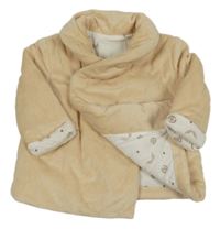 Béžový sametový zateplený kabátek River Island