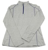 Šedá vzorovaná sportovní funkční mikina Crivit