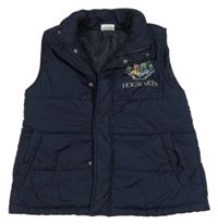 Tmavomodrá šusťáková zateplená vesta Harry Potter 