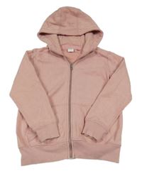 Světlerůžová propínací mikina s kapucí Next