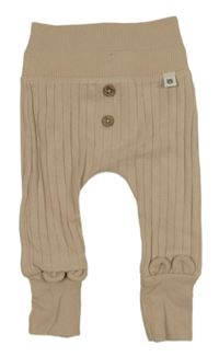 Béžové žebrované tepláky F&F