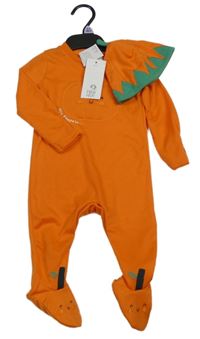 Nové - Kostým - Oranžový overal + čepice - dýně F&F