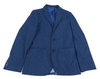 Tmavomodré vlněné společenské sako Next