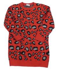 Červená vzorovaná svetrová tunika Next 