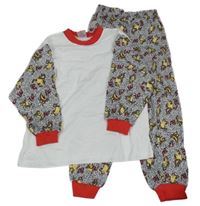 Bílo-černo-červené pyžamo s Tazem 