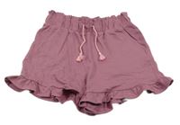 Růžové bavlněné kraťasy Tu