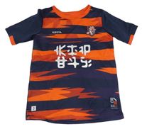 Tmavomodro-červené sportovní tričko Kipsta