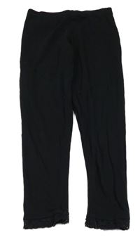 Černé legíny s krajkou George 