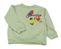 Světlezelená mikina s hrdiny George 