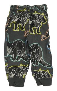 Šedé tepláky s dinosasury Nutmeg