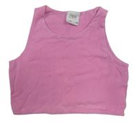 Růžový crop top Zara 
