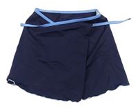 Tmavomodro-modrá plážová zavazovací sukně bpc