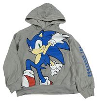 Šedá mikina se Sonicem a kapucí H&M