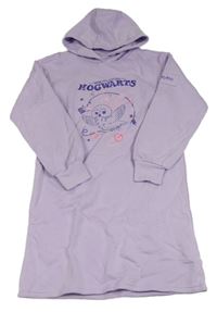 Levandulové teplákové šaty s Hedwigou - Harry Potter a kapucí H&M
