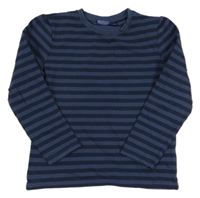 Tmavomodro-modré pruhované thermo mikinotriko lupilu