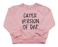 Růžová mikina s nápisy SHEIN